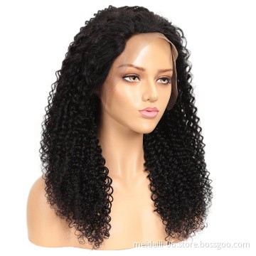 Wholesale Kinky Curly Brazilian Virgin Human Hair Wig 13*4 Lace Front Wig With Baby Hair